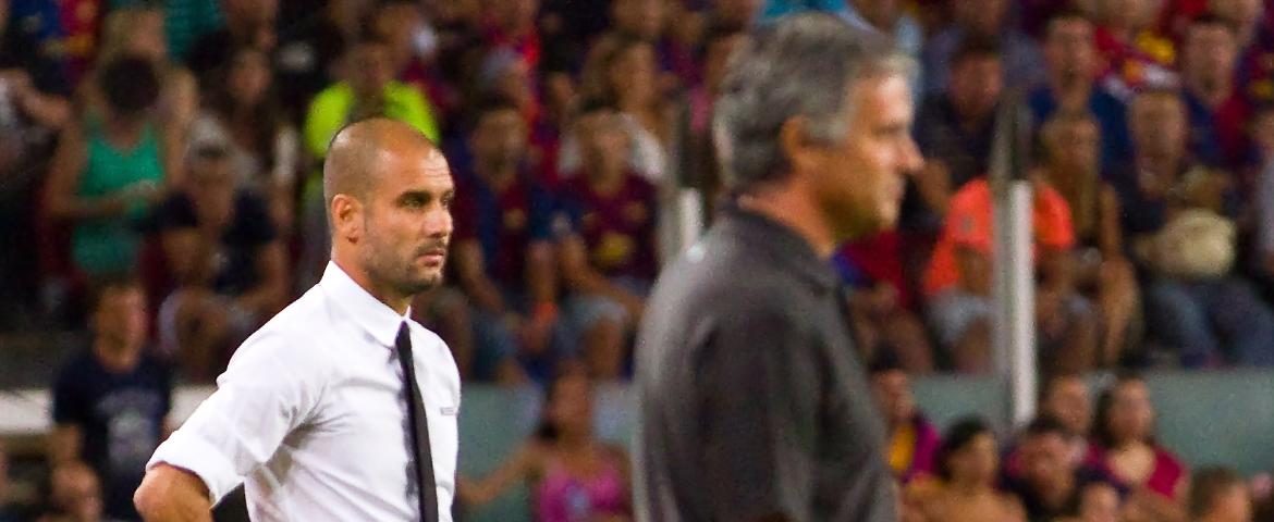 Pep Guardiola et José Mourinho