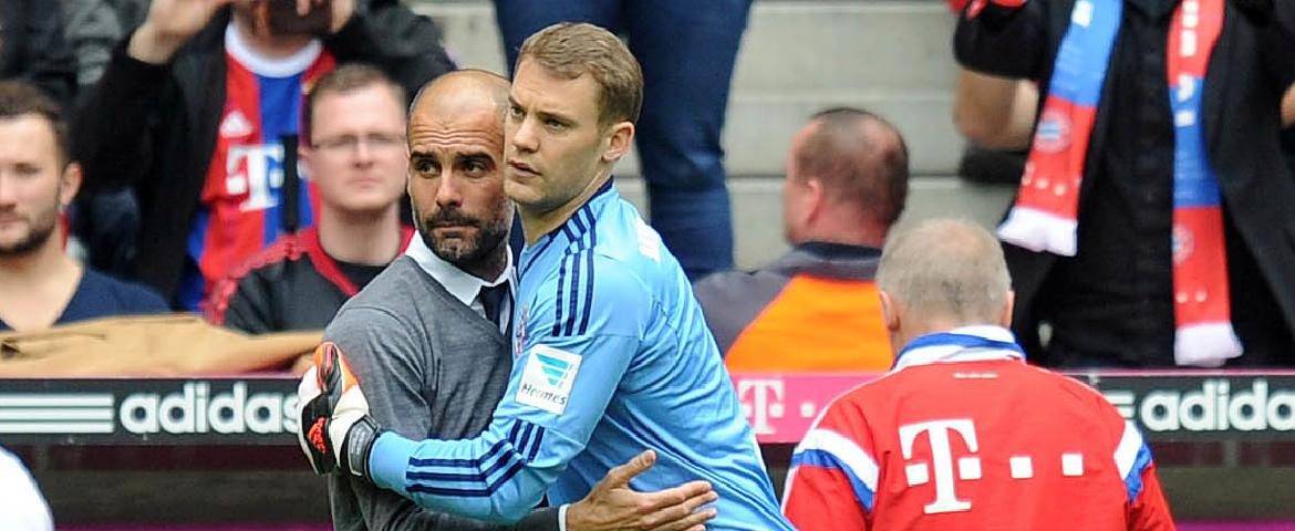 Pep Guardiola et Manuel Neuer