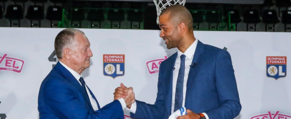 Jean-Michel Aulas et Tony Parker