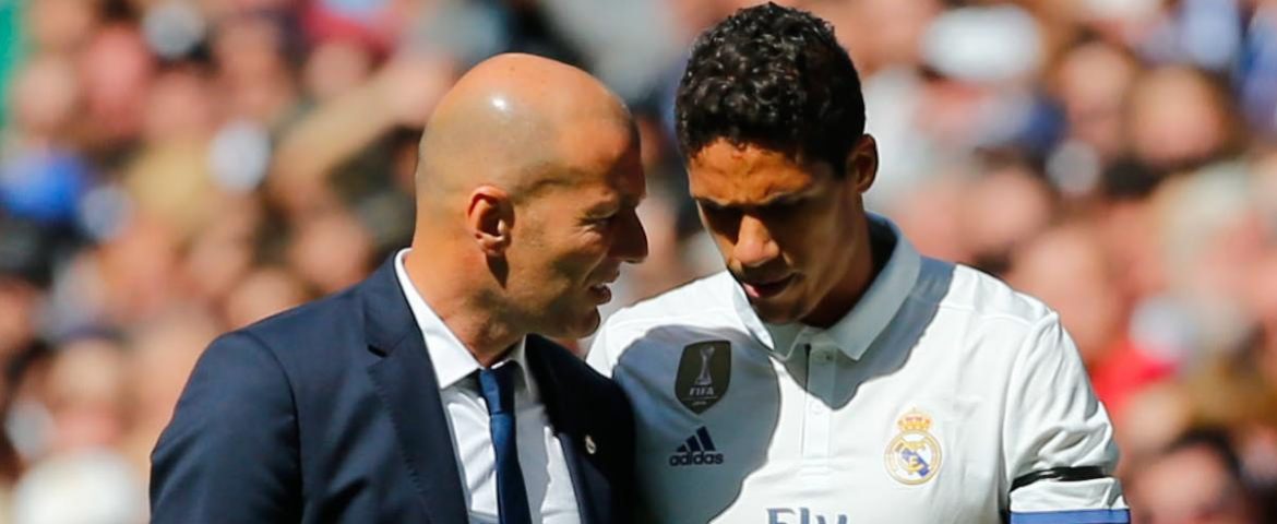 Zinedine Zidane et Raphaël Varane