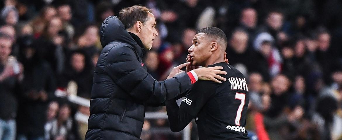 Thomas Tuchel et Kylian Mbappé