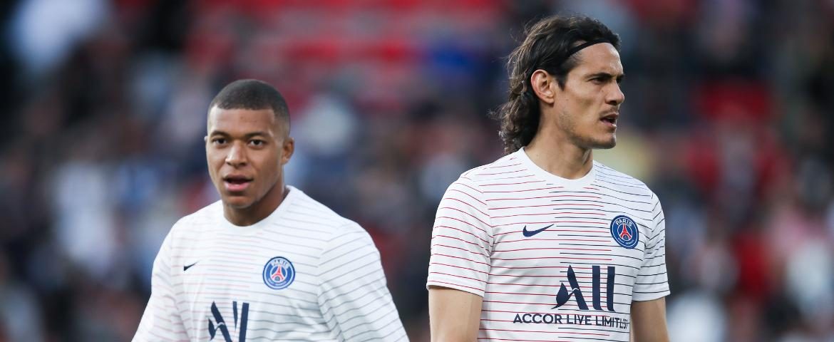 Kylian Mbappé et Edinson Cavani