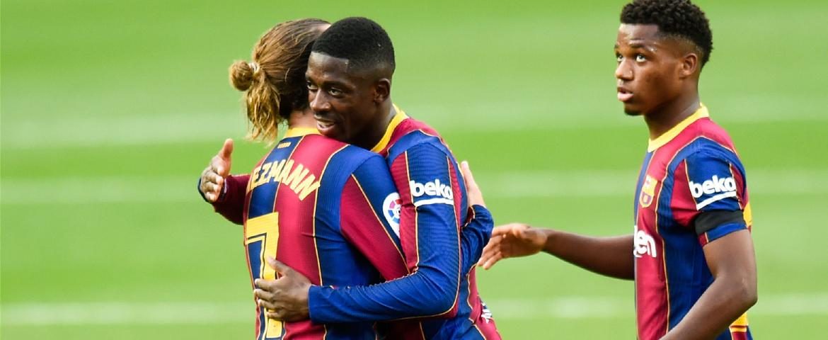 Ousmane Dembélé et Antoine Griezmann