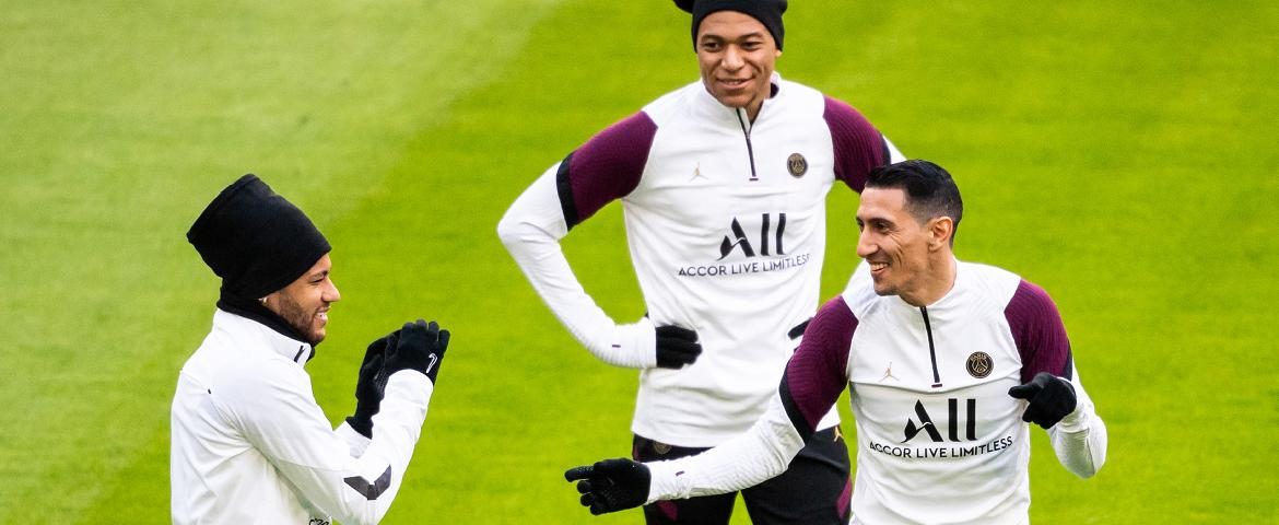Neymar, Kylian Mbappé et Angel Di Maria
